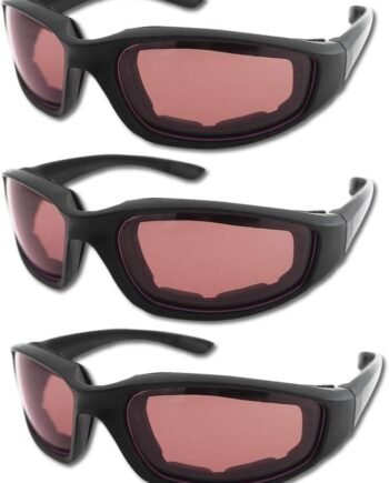3 Pair Motorcycle Riding Glasses Padding Goggles UV Protection Dustproof Windproof Motorcycle Sunglasses for Outdoor Actives