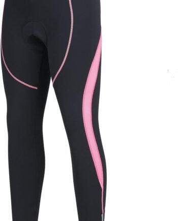 Women's Cycling Pants 3D Padded Compression Tight, Long Bike Bicycle Pants with Wide Waistband