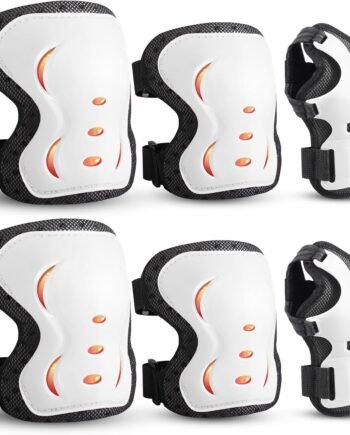 Kids/Youth/Adult Knee Pads Elbow Pads with Wrist Guards Protective Gear Set 6 Pack for Roller Skating Skateboard Cycling Skating Bike Scooter Riding Sports