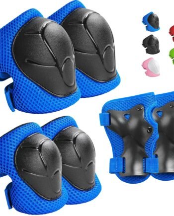 Kids Protective Gear Set Knee Pads for Kids 3-14 Years Toddler Knee and Elbow Pads with Wrist Guards 3 in 1 for Skating Cycling Bike Rollerblading Scooter