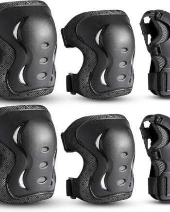 Kids/Youth/Adult Knee Pads Elbow Pads with Wrist Guards Protective Gear Set 6 Pack for Roller Skating Skateboard Cycling Skating Bike Scooter Riding Sports